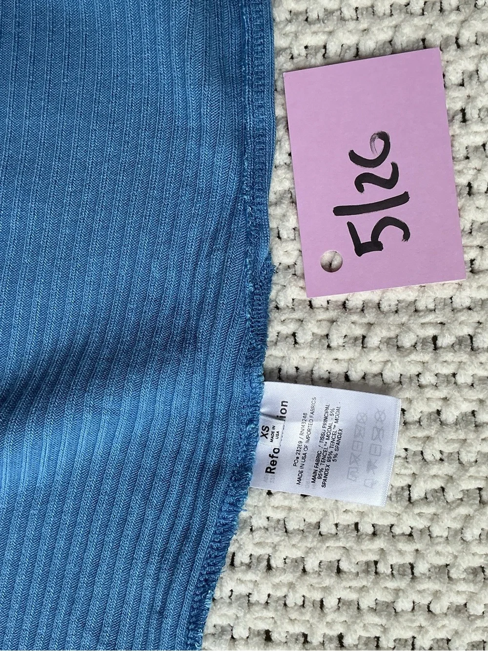 REFORMATION Ribbed Halter Maxi Dress - XS - Dreamy Blue - Picture 12 of 12